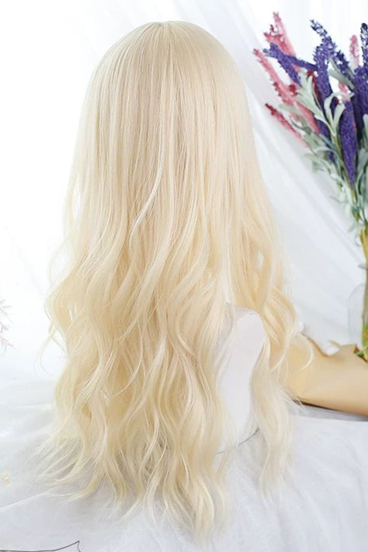Platinum Blonde Sweet Lolita Long Curly Wig with Layered Ends - Product - 3