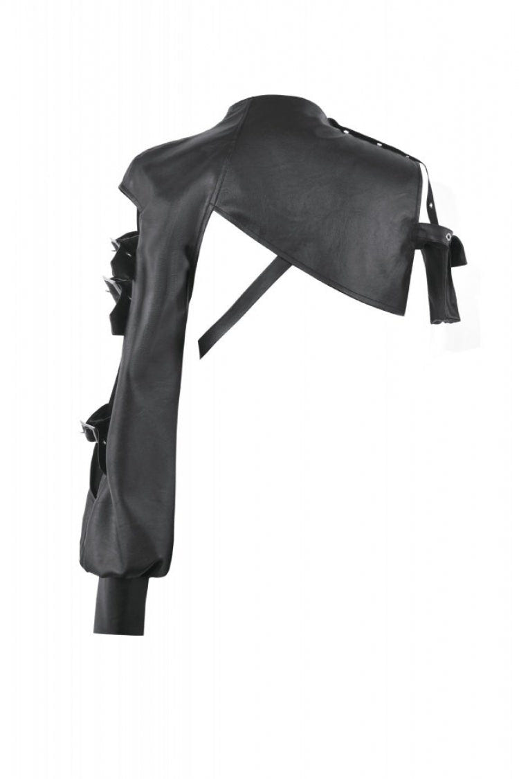 Black Cut-Out Asymmetric Buckled Eyelet Women's Punk Shrug - Product - 10