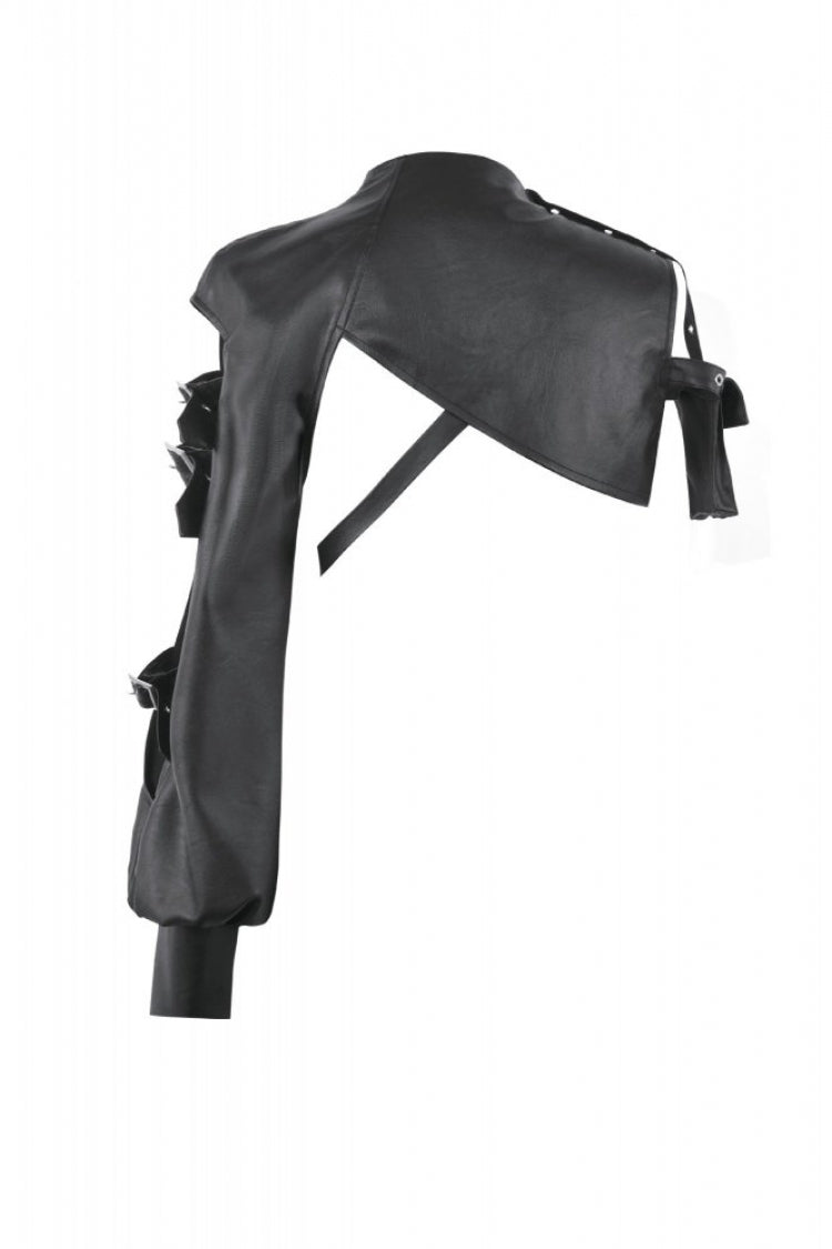 Black Cut-Out Asymmetric Buckled Eyelet Women's Punk Shrug - Product - 10