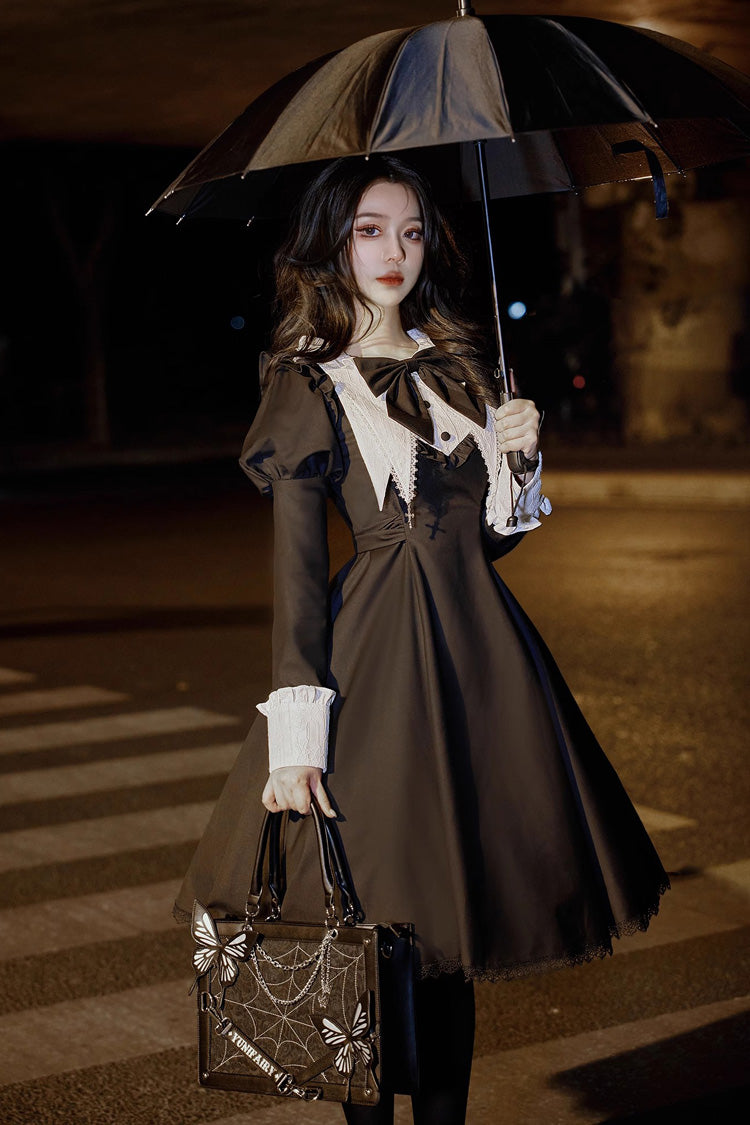Maze Butterfly Print Gothic Lolita Shoulder Itabag 3 Colors - Product - 5