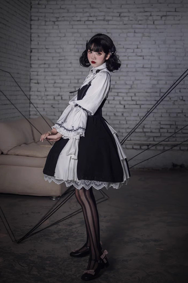 Black Stockholm Lover Gothic Plus Size Lolita Jsk Dress - Product - 4
