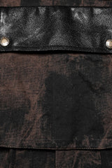 Plaid Print Gradient Stitching Adjustable Waist Men's Steampunk Skirt 2 Colors - Product - 15