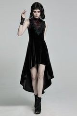 Sleeveless Stitching Lace-Up Mesh Women's Gothic Dress 2 Colors - Product - 4