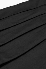 Black Skull Ruffle Buckle Women's Punk Pleated Skirt - Product - 6