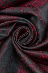 Black/Red Short Puff Sleeves Lace-Up Women's Gothic Dress - Product - 8
