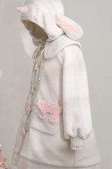 Unicorn Long Sleeves Bowknot Sweet Lolita Long Coat 2 Colors - White - 8