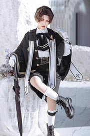 Black Choir Handsome Prince Ouji Fashion Lolita Full Set - Black - 1