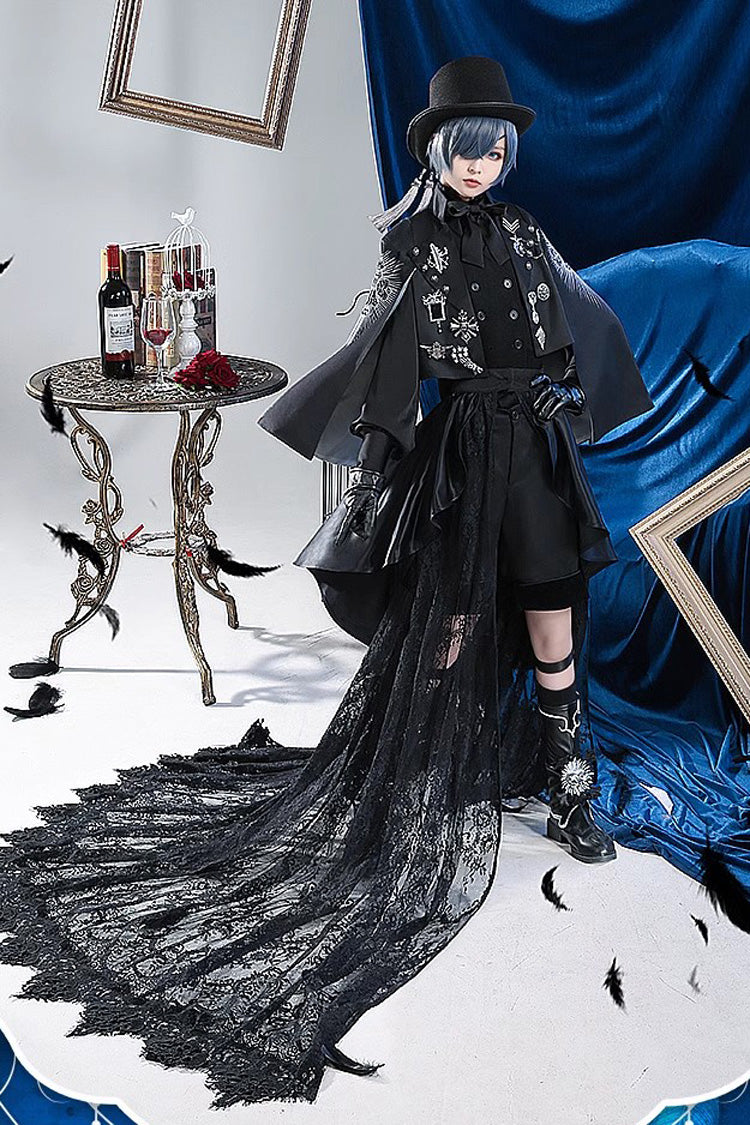 Black Butler Super Luxury Print Ouji Fashion Lolita Set - Product - 2