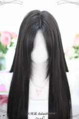 Black Natural Classic Lolita Long Straight Wigs - Product - 3