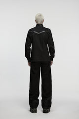 Black Studded Buckled Eyelet Men's Punk Pants - Product - 2