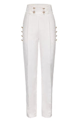 White Glass Castle Elegant Handsome Prince Ouji Fashion Lolita Pants - White - 1