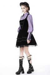 Purple Star Collar Long Puff Sleeves Women's Gothic Witch Blouse - Product - 10