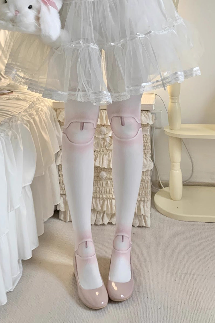 Nude Pinky Doll Tights Print Sweet Lolita Tights 3 Versions - Product - 5