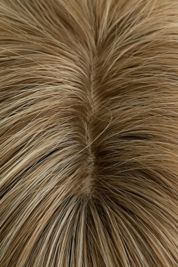 Milk Tea Brown Korean Style Fluffy Face-Framing Air Bangs Wavy Sweet Lolita Wig - Product - 4