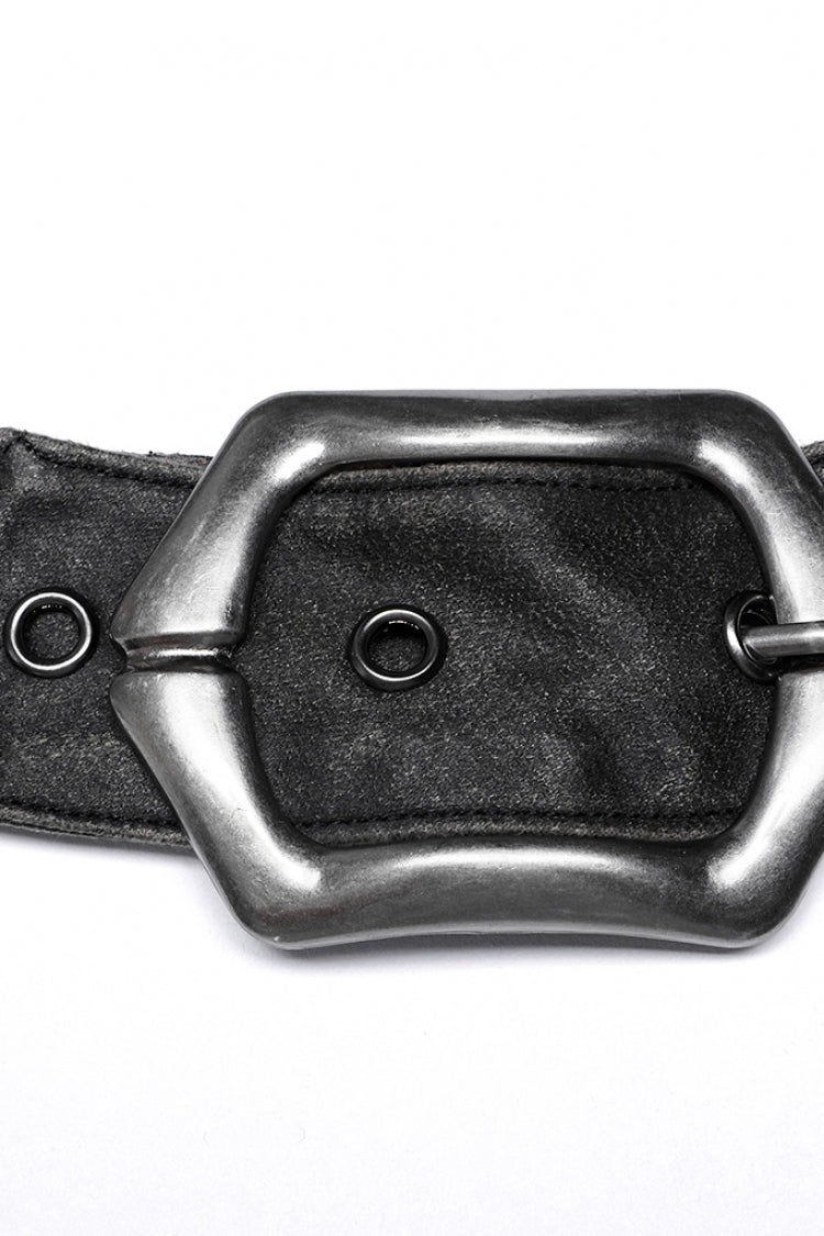 Grey Metal Buckle Adjustable Men's Steampunk Harness with Bag - Product - 7