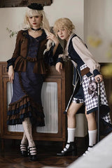 Multi-Color Time Traveler Embroidery Print Punk Ouji Fashion Lolita Set - Product - 8