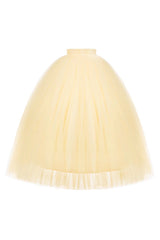 Yellow [Sissi's Pilgrimage] Off Shoulder Ruffle Bowknot Lace Sweet Lolita Skirt (Long Version) - Product - 5