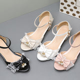 Leyana Bowknot Sweet Elegant Lolita Sandals 4 Colors - Product - 11