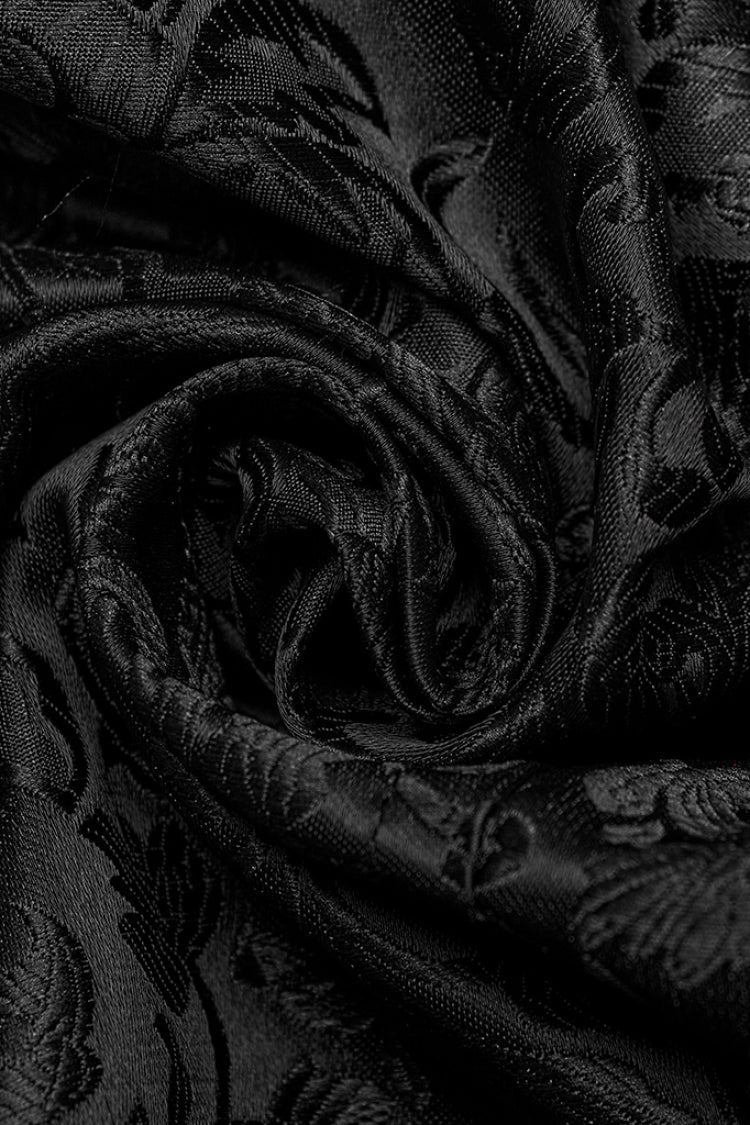 Black V Collar Jacquard Lace-Up Men's Gothic Vest - Product - 10