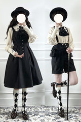 Black Night Raven Magic Metal buttons Gothic Lolita Dress - Product - 8