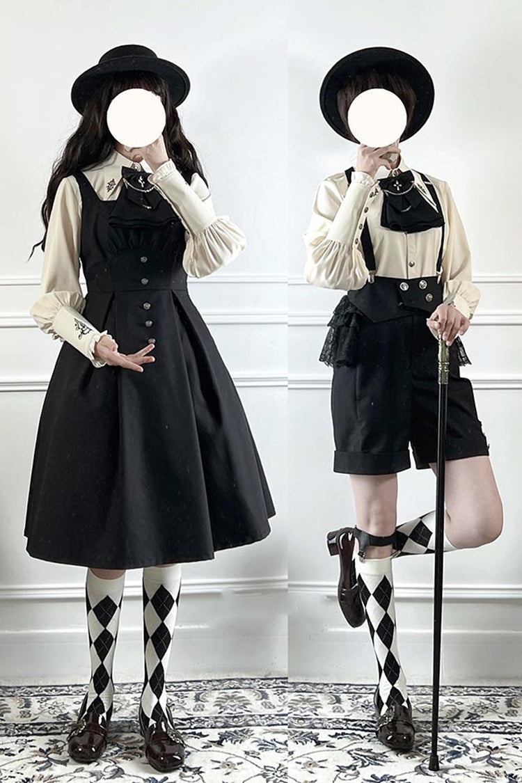 Black Night Raven Magic Metal buttons Gothic Lolita Dress - Product - 8