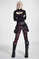 Mesh Close Fitting Long Women's Gothic Leggings - Product - 3