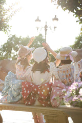 Pink/White Polka Dot Print Bowknot Shaped Sweet Lolita Backpack - Product - 9