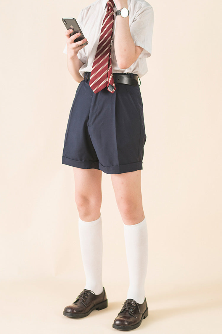 High Waisted Ouji Lolita Shorts 3 Colors - Blue - 3