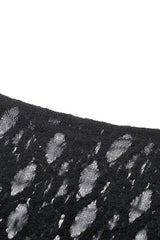 Black Deep V Collar Long Trumpet Sleeves Lace Lace-Up Women's Gothic Corset Top - Product - 14