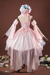 Pink [Cardcaptor Sakura] Sleeveless Bowknot Flower Fairy Sweet Anime Cosplay Lolita Jsk Dress Set - Product - 3