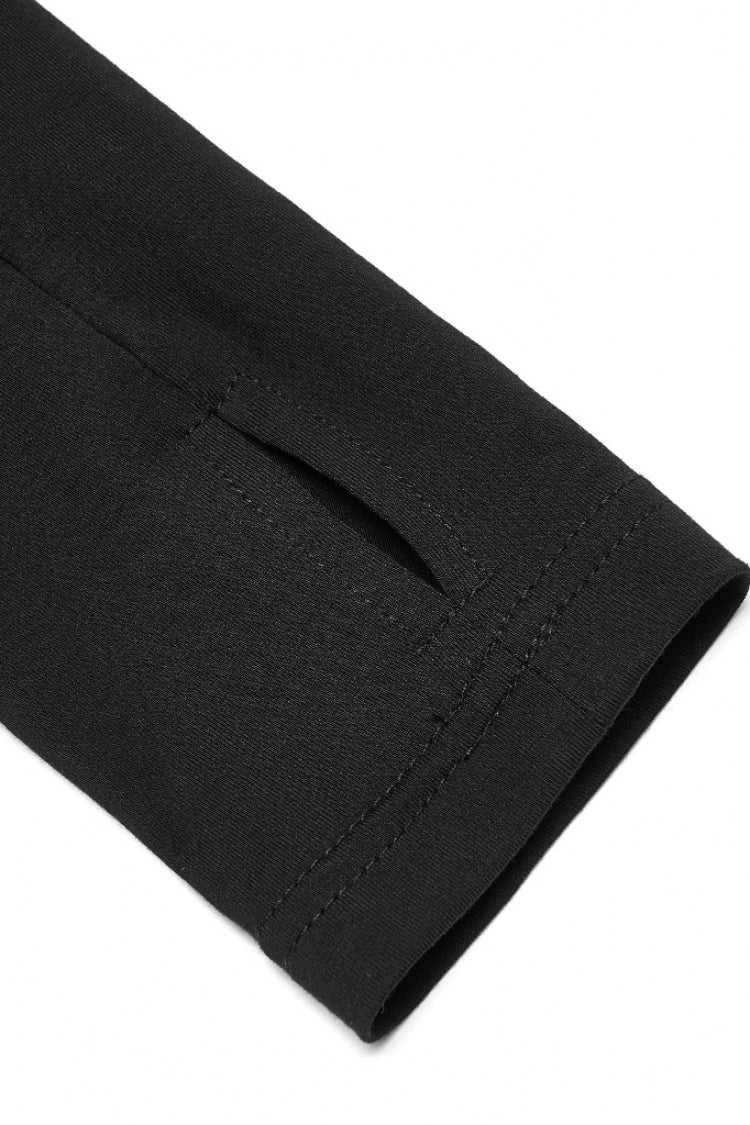 Black Halterneck Slim Asymmetric Women's Punk Dress - Product - 6