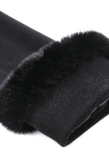Black Long Sleeves Crescent Moon Bow Spliced Double-breasted Women's Gothic Coat with Cat Ear Hood - Product - 18