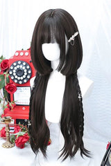 Brown Black Sweet Lolita Jellyfish Hair Daily Wig - Product - 2