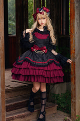 [Pearl Box] Sleeveless Triple-Layered Bowknot Lace Slim Pearl Sweet Elegant Lolita Jsk Dress 3 Colors - Product - 3