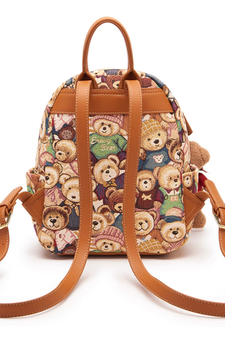 Bear Print College Style Sweet Lolita Backpack 3 Colors - Product - 3