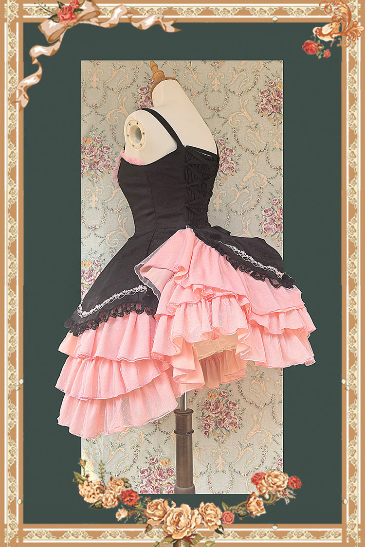 [Pearl Box] Sleeveless Triple-Layered Bowknot Lace Slim Pearl Sweet Elegant Lolita Jsk Dress 3 Colors - Product - 11