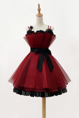 Wine Red [Eternal Night Bouquet] Sleeveless Ruffle Bowknot Sweet Princess Lolita Dress - Product - 3