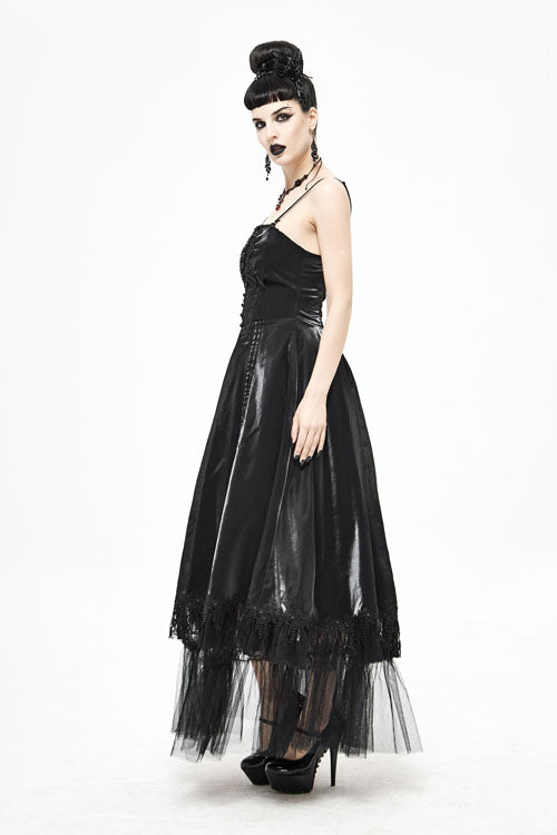 Black Gothic Tube Top Layered Womens Dress - Product - 4