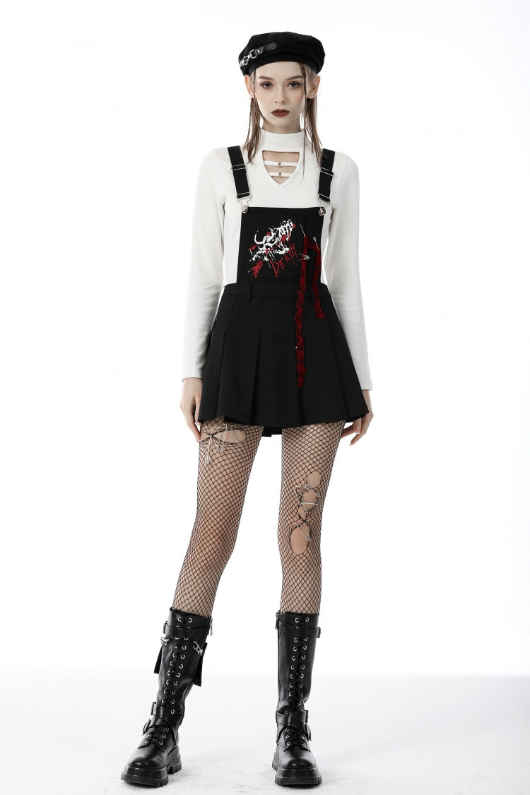Black Devil Blood Women's Punk Suspender Pleated Skirt - Product - 8