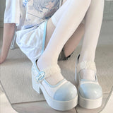 Fishbone-Style Single-Strap Buckle Sweet Lolita Platform Shoes - Product - 6