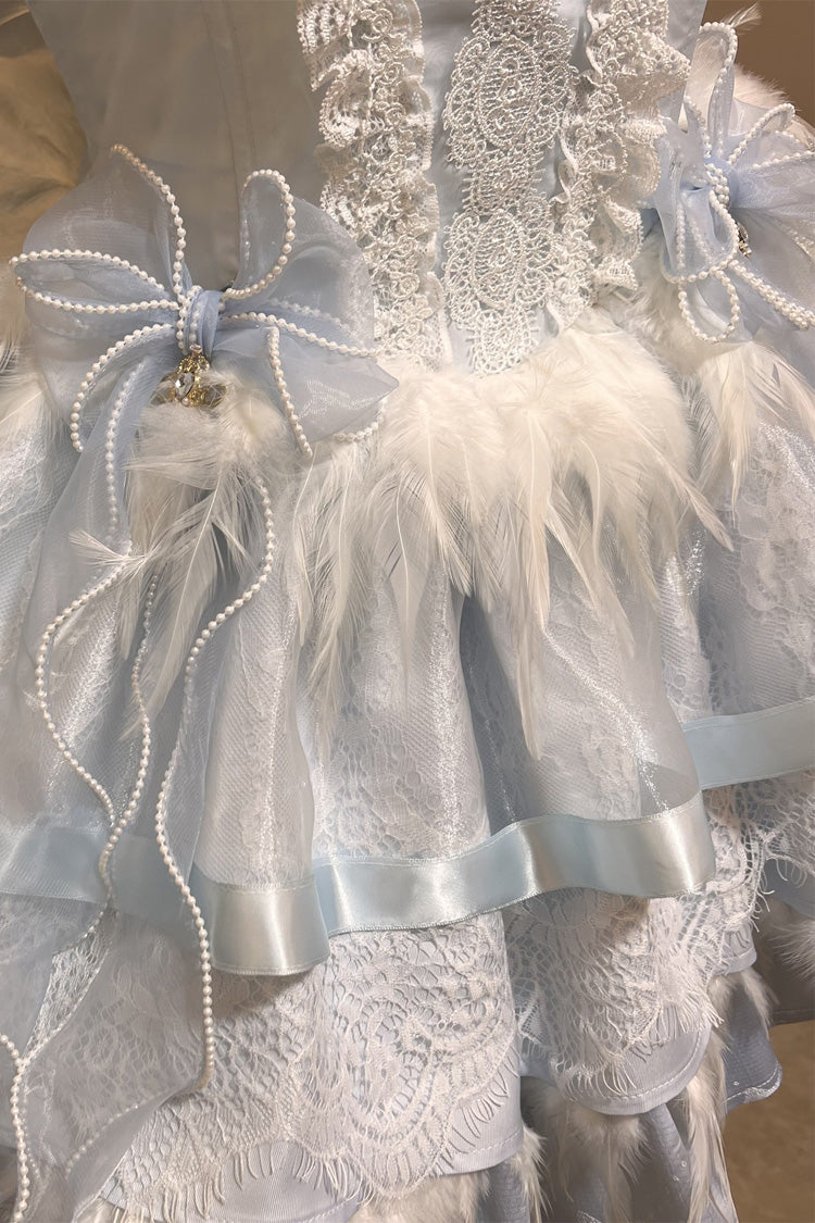 Wings Arrival Multi-layer Ruffle Bowknot Ballet Style Sweet Elegant Lolita Jsk Dress 3 Colors - Product - 24