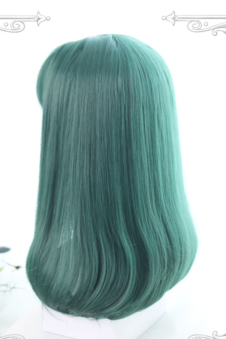Green Long Hair-tail Micro Curly  Hair Classic Lolita Wigs - Product - 5