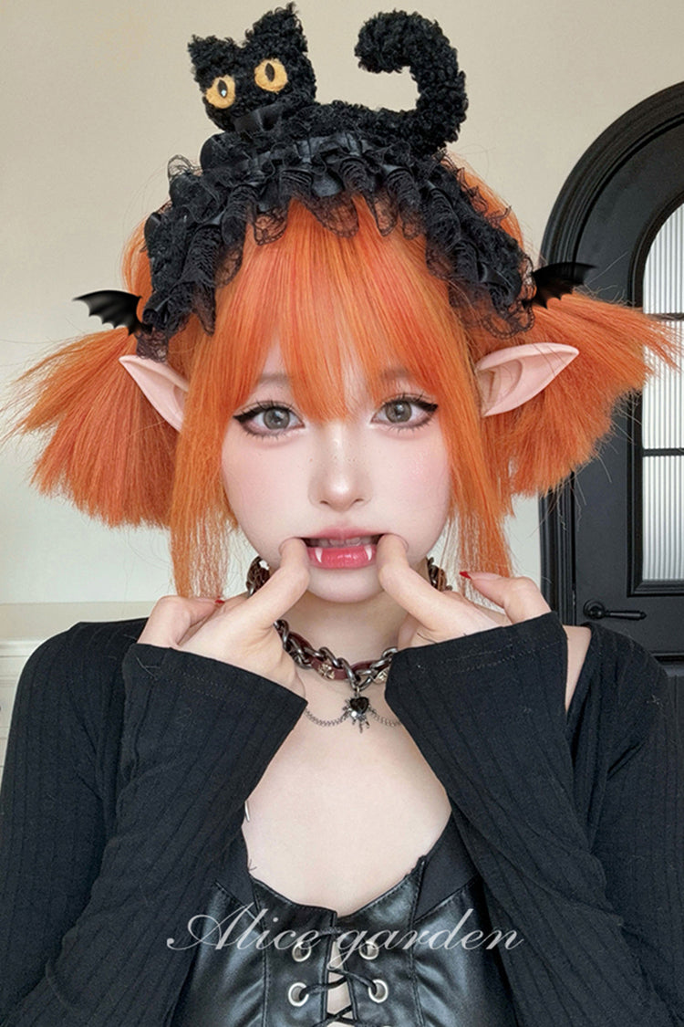 Orange [Candy Magic] Short Sweet Lolita Wigs - Orange - 1