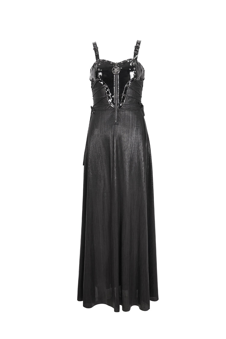 Black Buckle Strap Eyelets Womens Gothic Jsk Dress - Product - 6