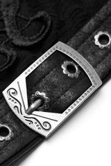 Black Embroidery Ripped Women's Gothic Leg Warmers - Product - 7
