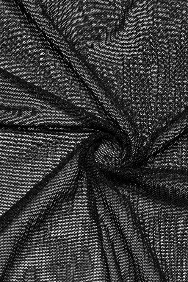 Black Ruffle Stitching Lace Women's Gothic Fishtail Skirt - Product - 6