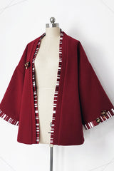 Red Original Lily Rabbit Wide Sleeves Ouji Lolita Coat - Red - 1