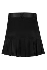 Black Buckle Belt Waist Bag Spider Embroidery Women's Punk Pleated Skirt - Product - 7