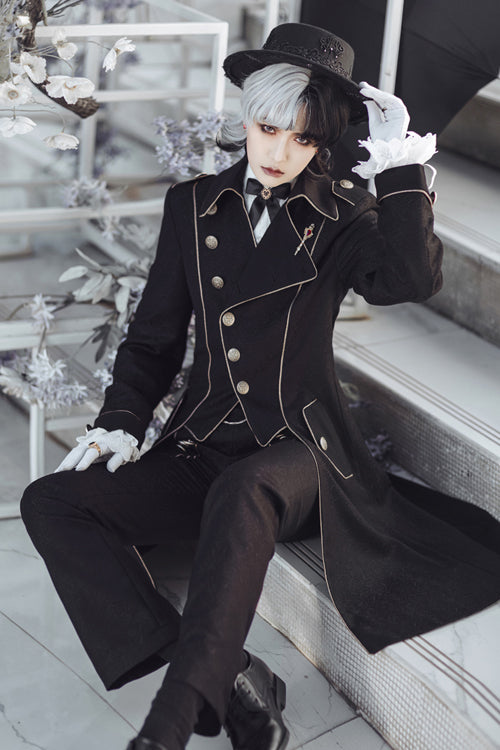 Black Vintage Immortal Paperless Covenant Ouji Lolita Pants - Product - 4