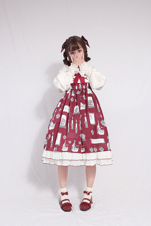Christian Pious Duck Print Sleeveless Bowknot Sweet Lolita JSK Dress - Product - 6